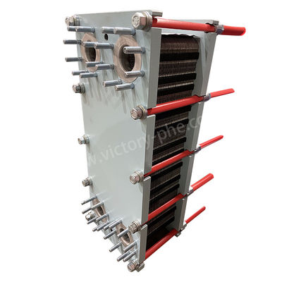 Industrial cooling heat exchanger with a nickel plate frame, designed in a plate heat exchanger (PHE) configuration